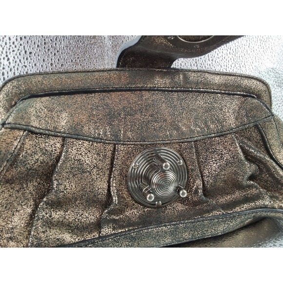Steven by Steve Madden Lady Unique Lock Clutch Bronze Metallic Crackled - View 4