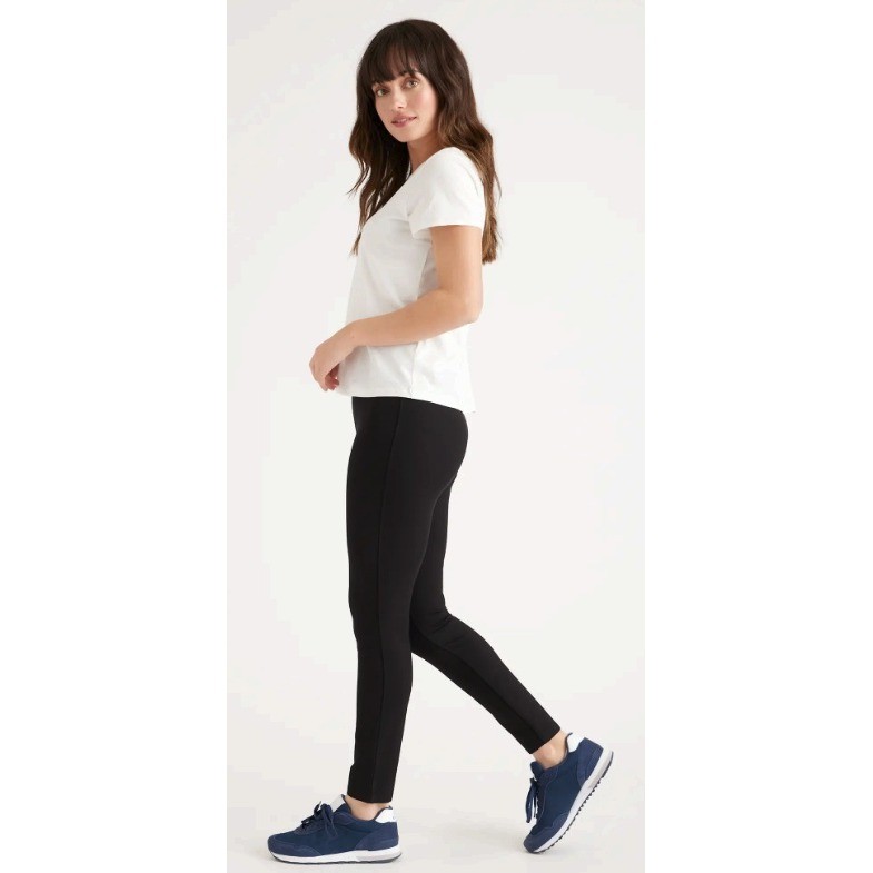 Quince Black Ultra-Stretch Ponte Skinny Pants Women's Size Medium