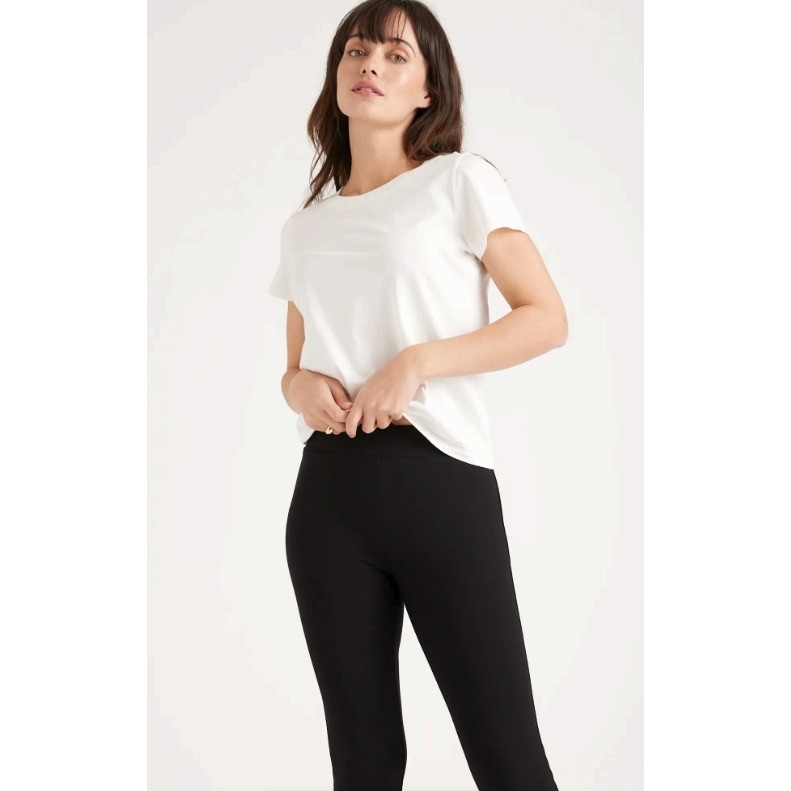 Quince Black Ultra-Stretch Ponte Skinny Pants Women's Size Medium - View 3