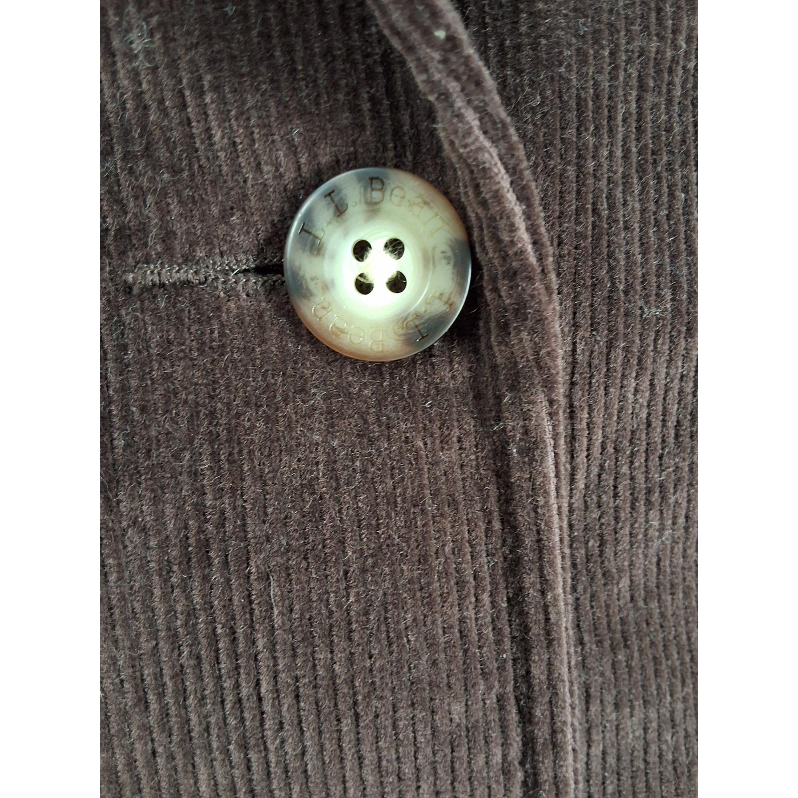 L.L. Bean Chocolate Brown Corduroy Equestrian Blazer Jacket 20 Petite XL - View 5