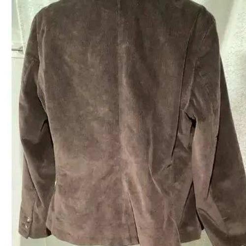 L.L. Bean Chocolate Brown Corduroy Equestrian Blazer Jacket 20 Petite XL - View 6