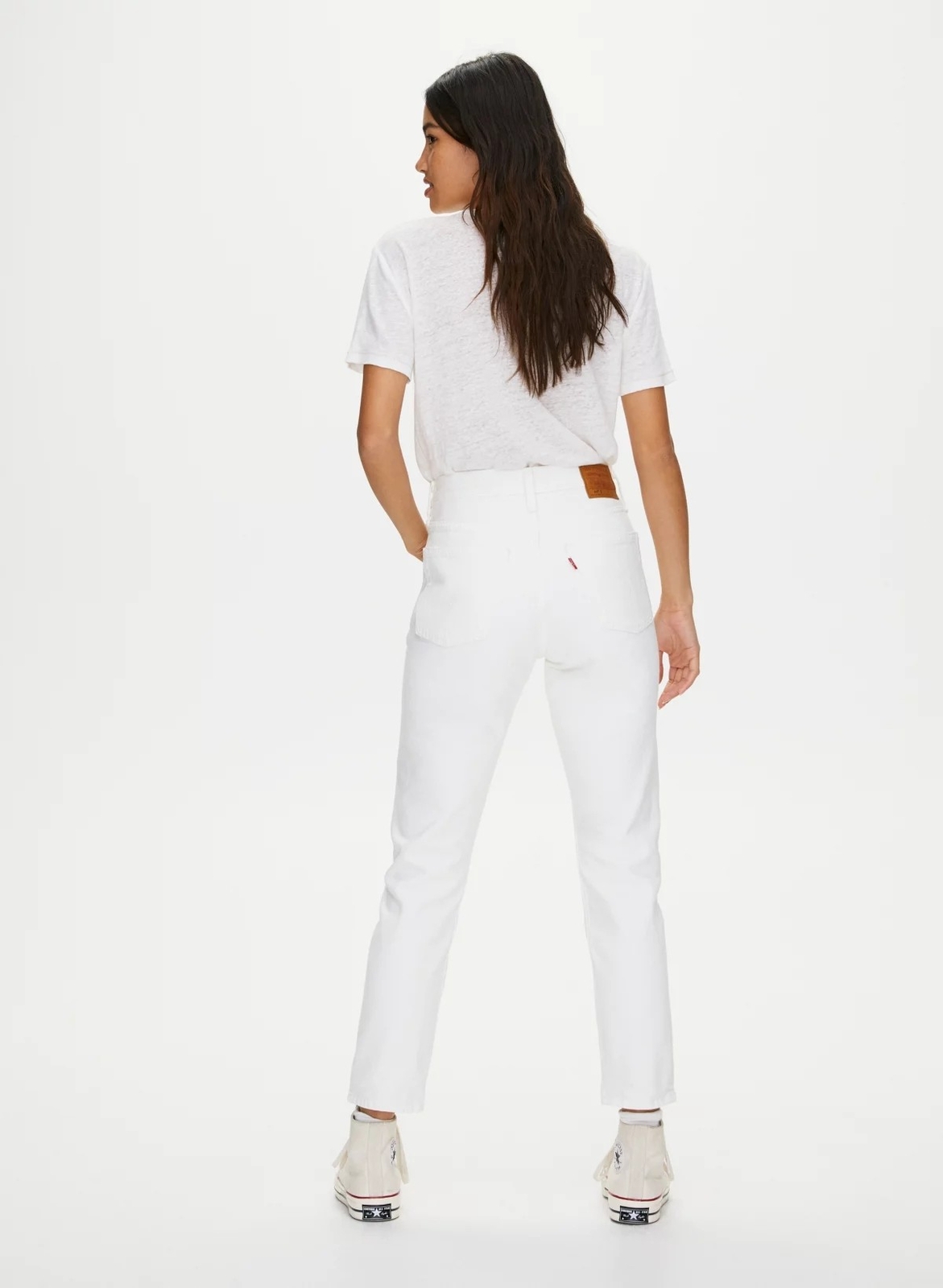 Levi's Premium 501 Skinny White Distressed Jeans W26 L28 Button Fly - View 5