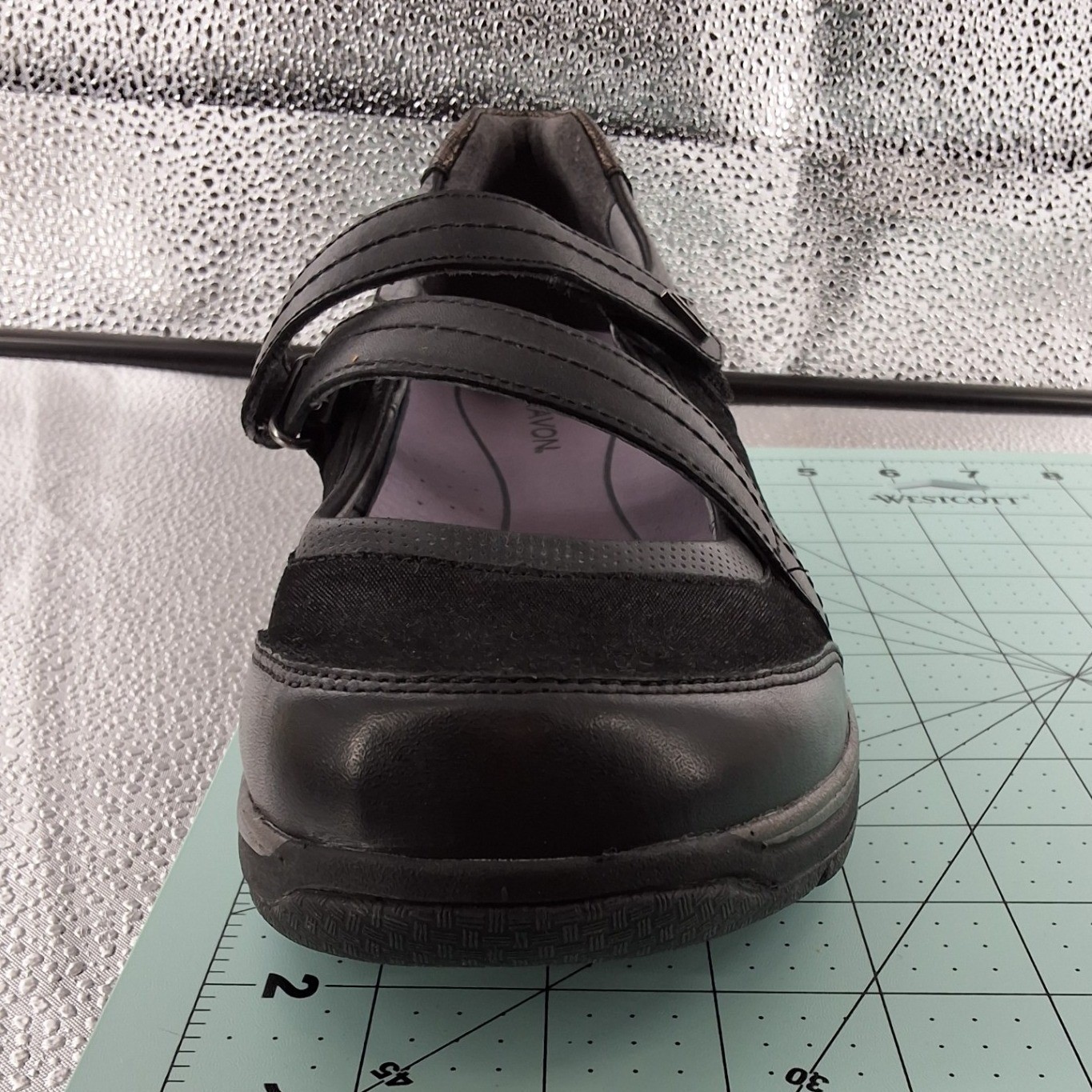 Aravon Revshow Black Leather Suede Double Strap Mary Jane Shoes Size 10 - View 4