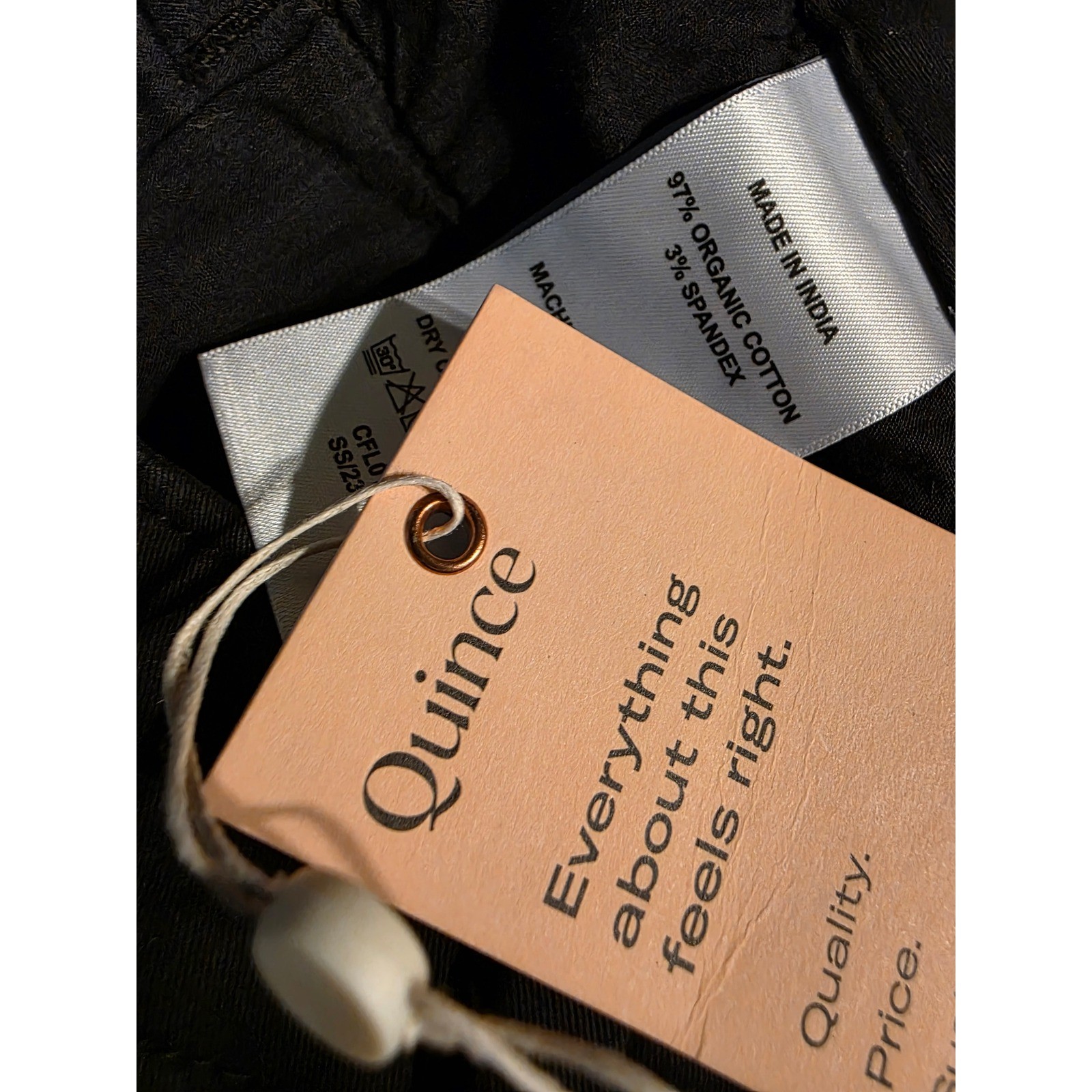 New Quince Stretch Organic Cotton Twill Girlfriend Chino Pants Black Medium - View 6