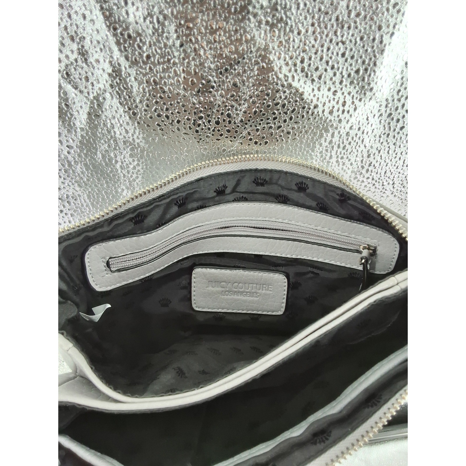 Juicy Couture Gray Faux Leather Crossbody Bag Detachable Pouch Wristlet - View 3