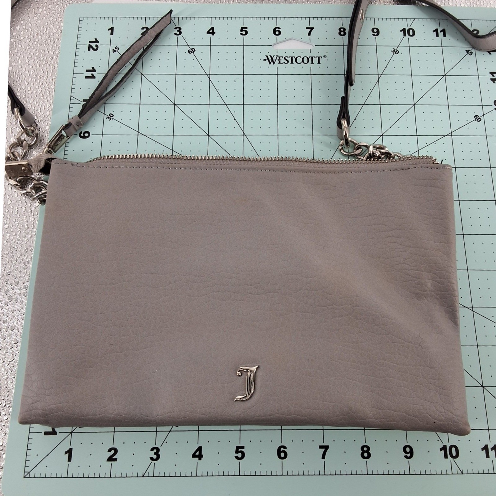 Juicy Couture Gray Faux Leather Crossbody Bag Detachable Pouch Wristlet - View 4
