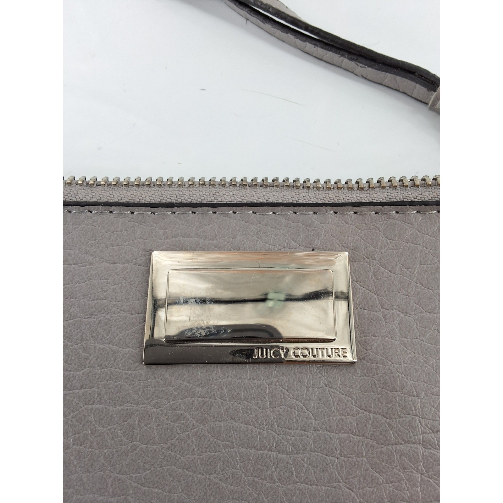 Juicy Couture Gray Faux Leather Crossbody Bag Detachable Pouch Wristlet - View 6