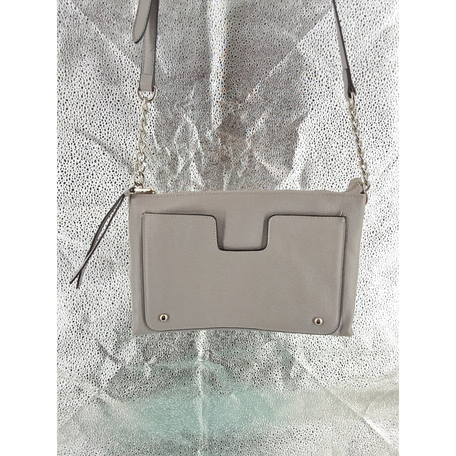 Juicy Couture Gray Faux Leather Crossbody Bag Detachable Pouch Wristlet - View 13