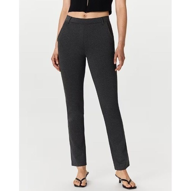 New Quince Ultra-Stretch Ponte Straight Leg Pant Charcoal Medium Inseam 30