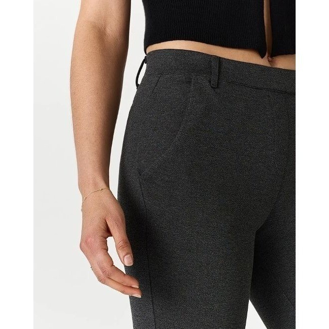 New Quince Ultra-Stretch Ponte Straight Leg Pant Charcoal Medium Inseam 30 - View 3