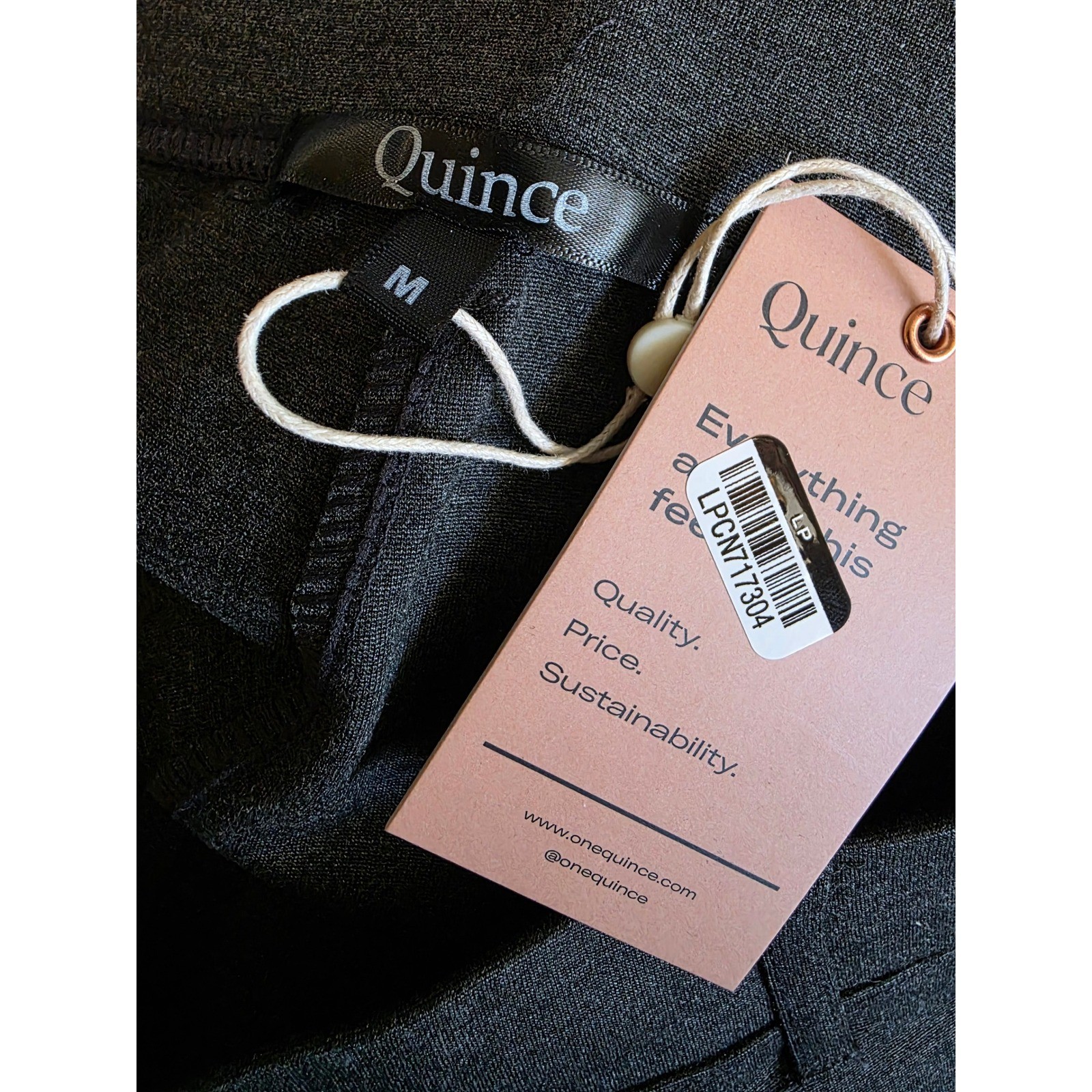 New Quince Ultra-Stretch Ponte Straight Leg Pant Charcoal Medium Inseam 30 - View 5