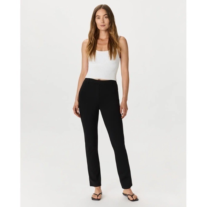 New Quince Ultra Stretch Ponte Straight Leg Pant Black Petite Medium Inseam 28 - View 4