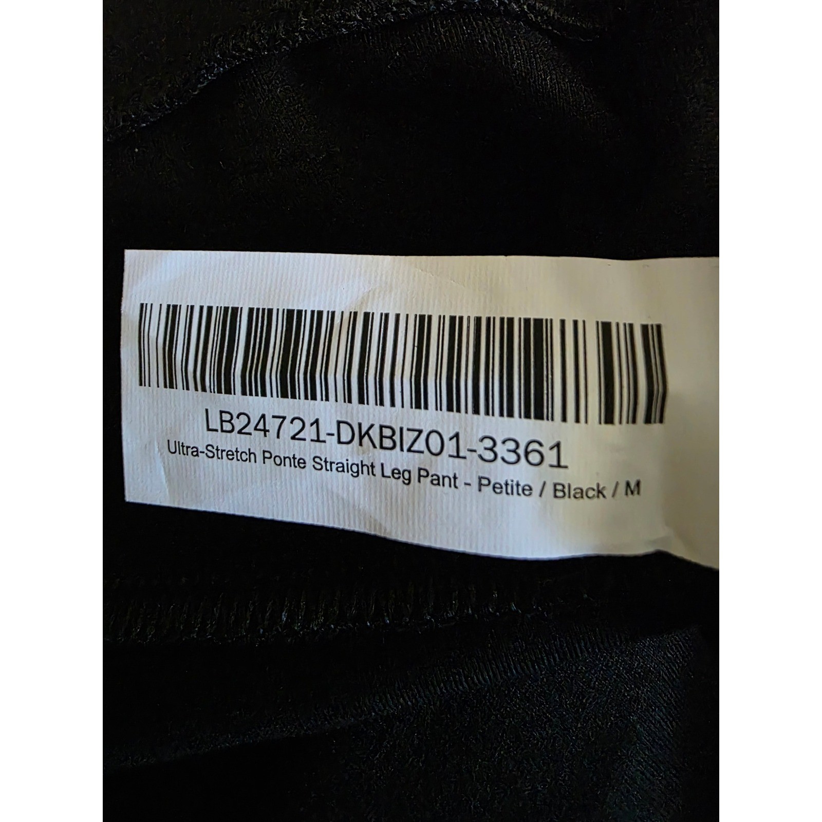 New Quince Ultra Stretch Ponte Straight Leg Pant Black Petite Medium Inseam 28 - View 6