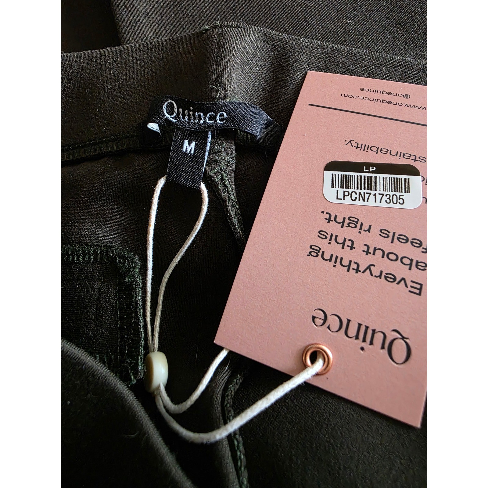 Quince Ultra-Stretch Ponte Straight Leg Pant Olive Medium NWT - View 4