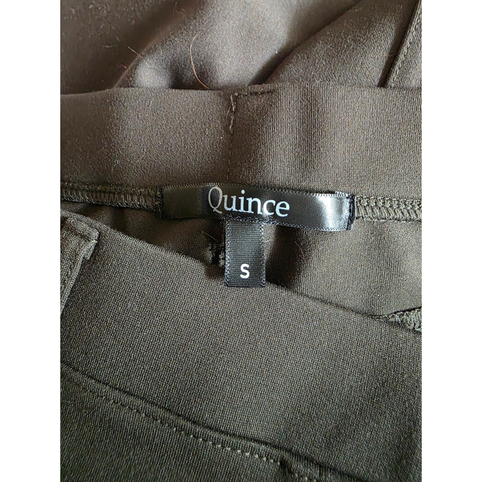 Quince Ultra-Stretch Ponte Bootcut Pants | Olive Green | Size S - View 3
