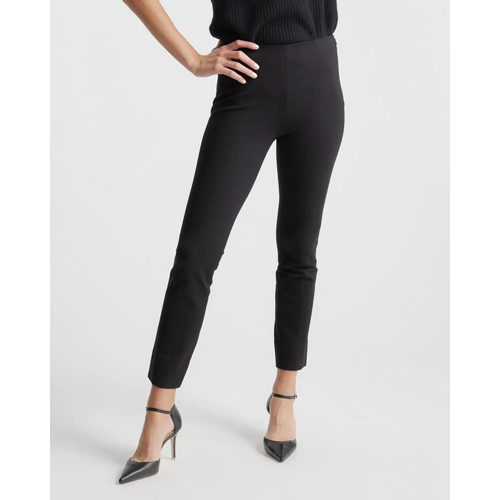 Quince Ultra-Stretch Ponte Pintuck Ankle Pant Black Inseam 28 Small