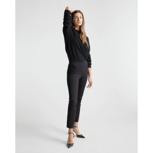 Quince Ultra-Stretch Ponte Pintuck Ankle Pant Black Inseam 28 Small - View 4