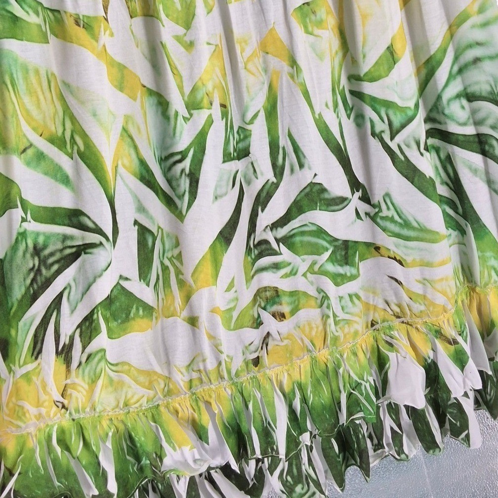 Haband Tropical Palm Leaf Convertible Tube Dress Maxi Skirt One Size OS - View 5