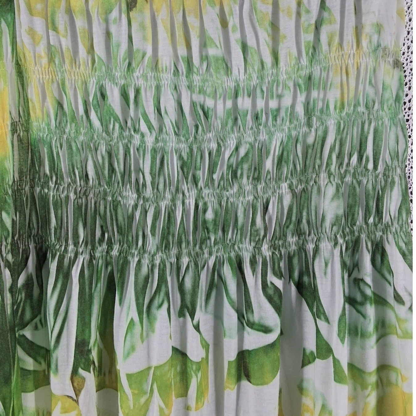 Haband Tropical Palm Leaf Convertible Tube Dress Maxi Skirt One Size OS - View 6