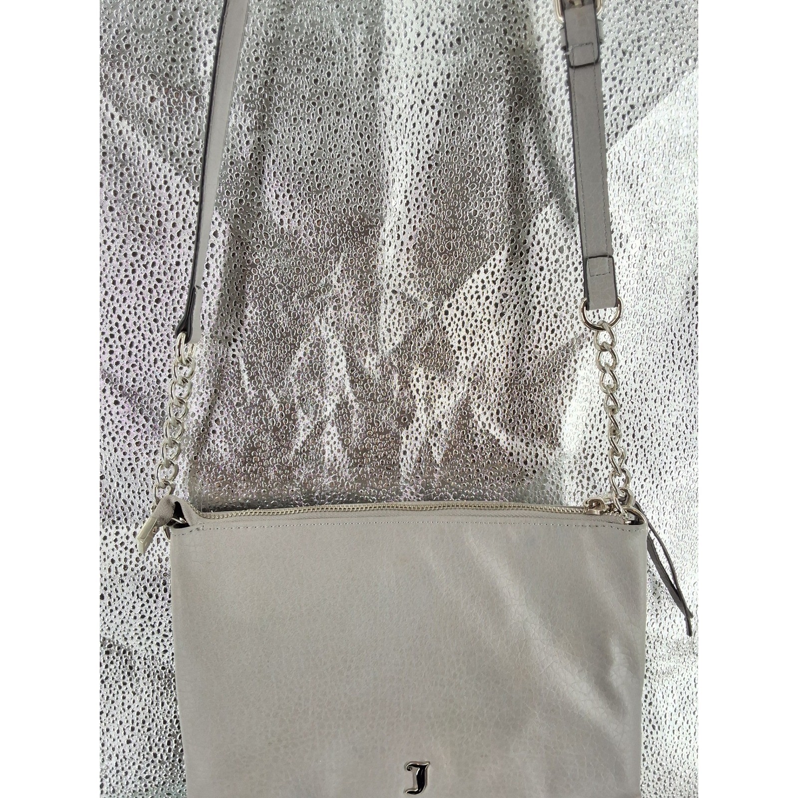 Juicy Couture Gray Faux Leather Crossbody Bag Detachable Pouch Wristlet - View 20