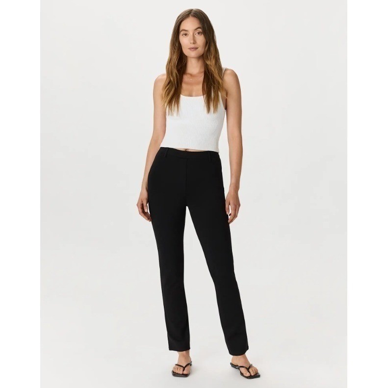 Quince Ultra-Stretch Ponte Straight Leg 4-Pocket Pants Black Small Petite SP 26 - View 4
