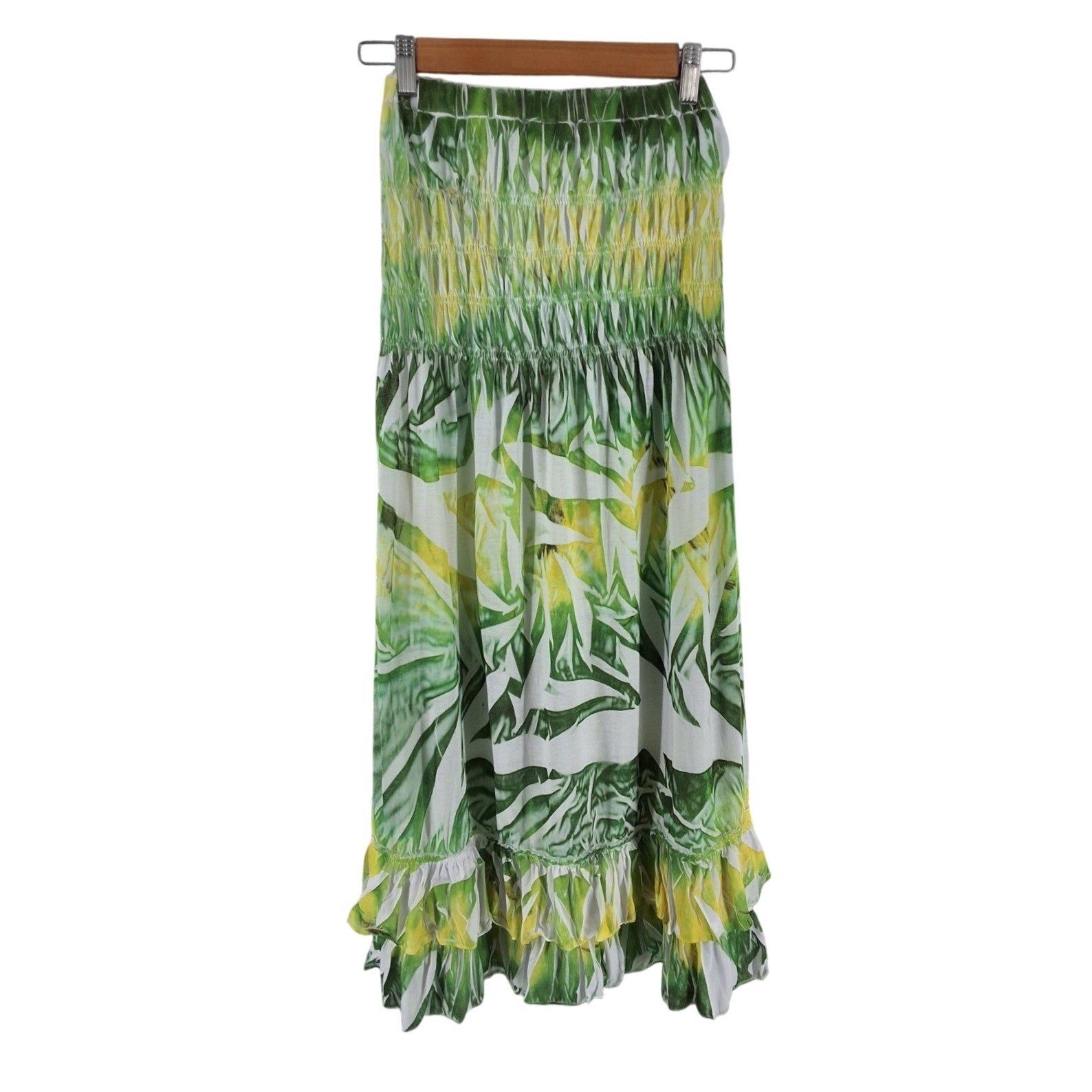 Haband Tropical Palm Leaf Convertible Tube Dress Maxi Skirt One Size OS