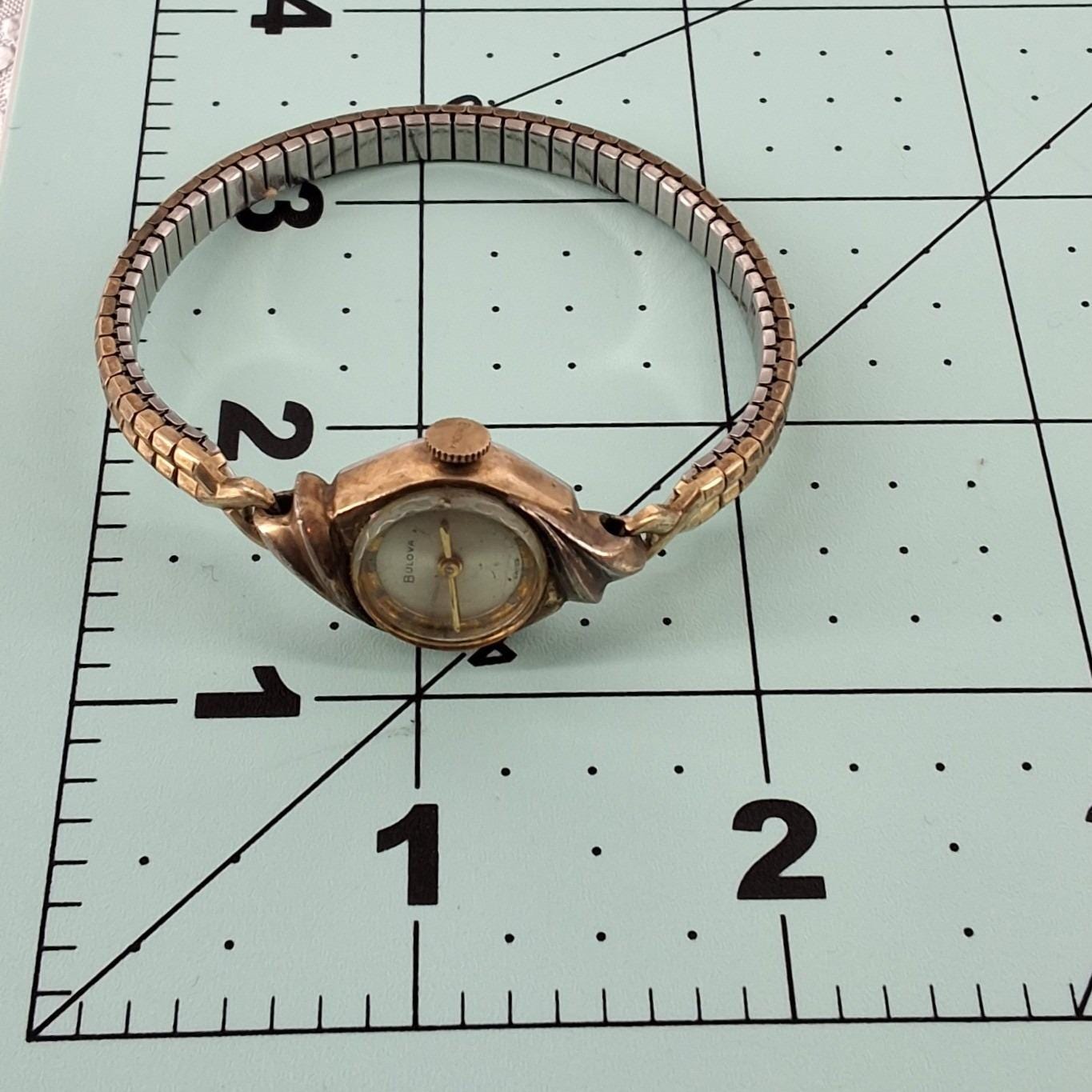 Vintage 1960 Bulova 10K RGP Cocktail Watch Speidel Band M0 - View 5