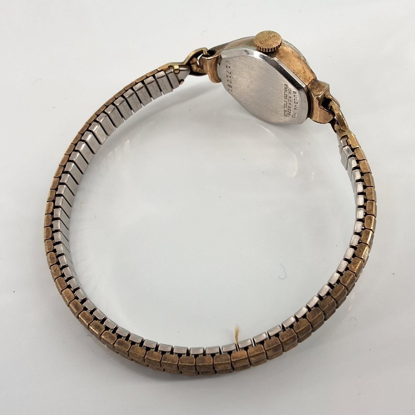 Vintage 1960 Bulova 10K RGP Cocktail Watch Speidel Band M0 - View 6
