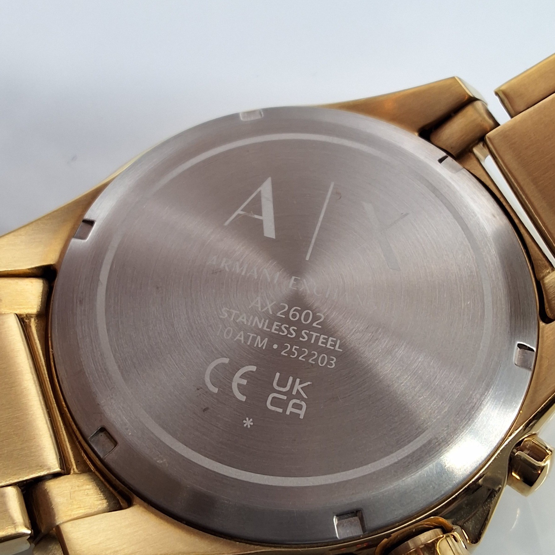 Armani Exchange Men's AX2602 Drexler Gold Watch Untested For Parts Box - View 9