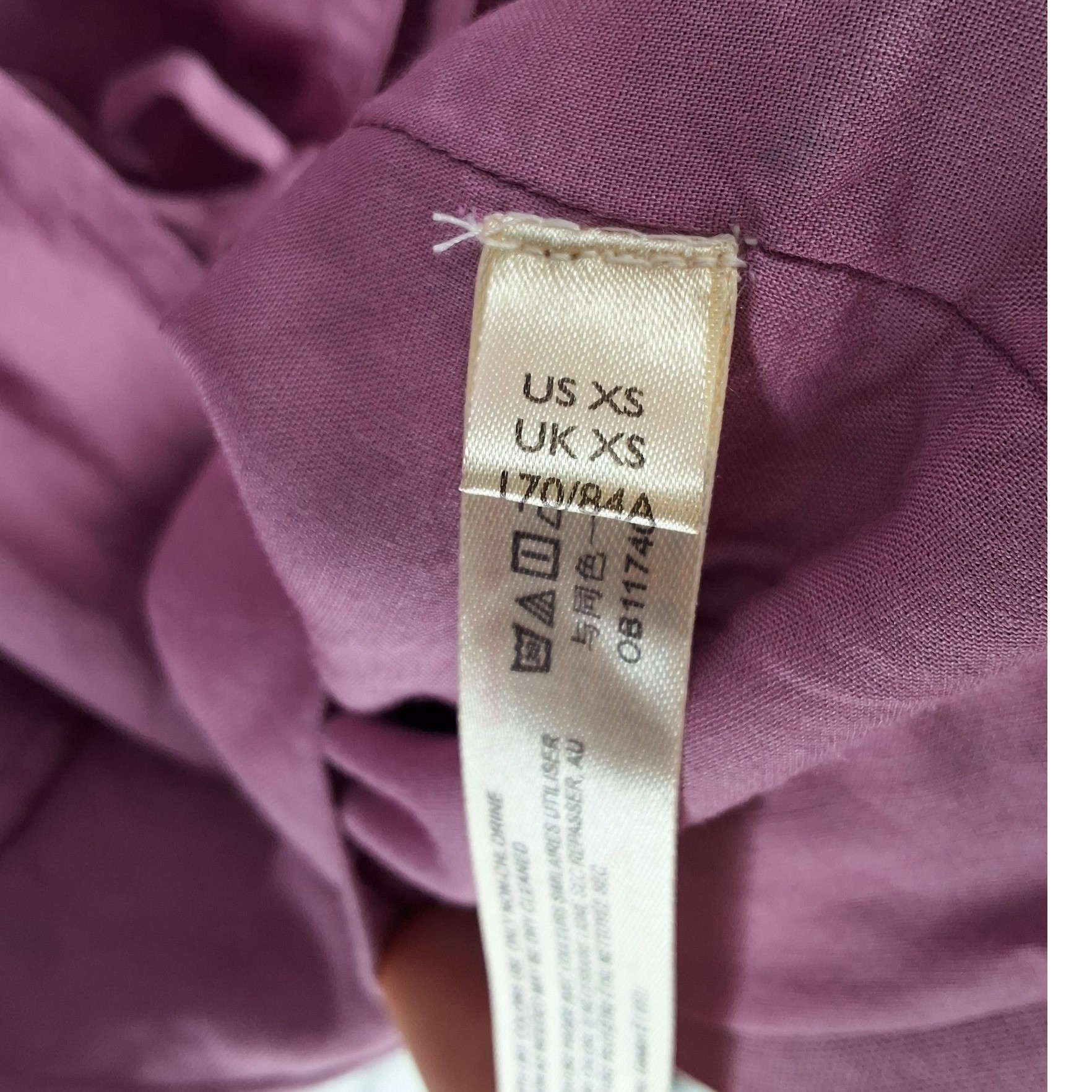 Free People Plum Purple Off Shoulder Ruffle Button Boho Blouse Top Women's L - View 8