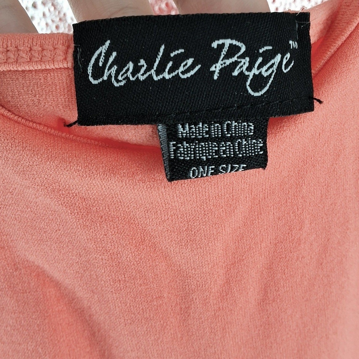 Charlie Paige Peach Seamless Camisole Tank Top Adjustable Straps One Size