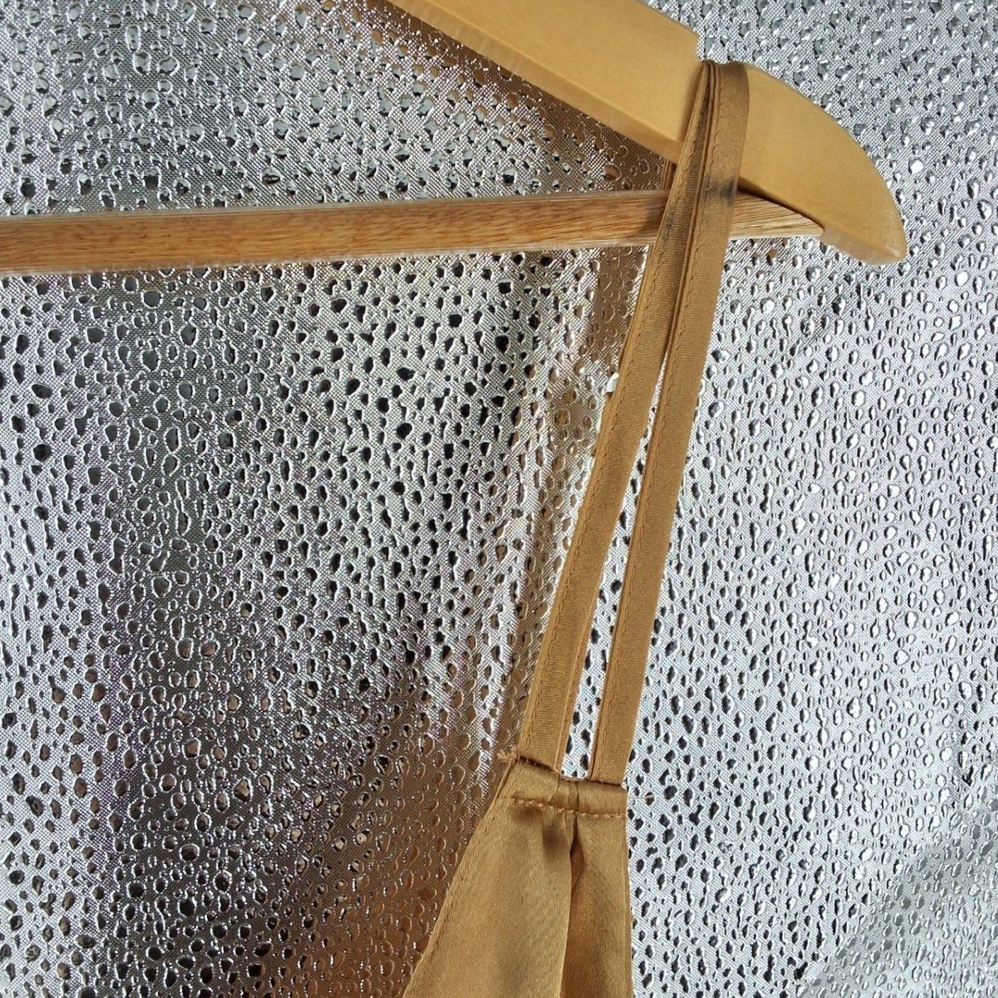 Secret Treasures Honey Gold Satin Lace Chemise Nightgown Slip XL 16/18 - View 4