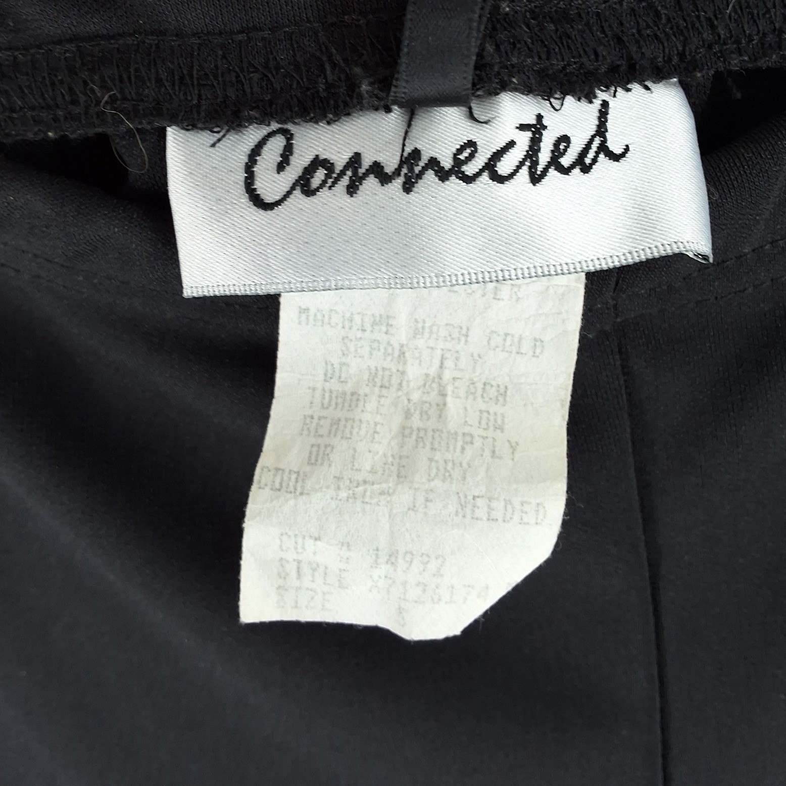 Connected Apparel Black Wide Leg Pants Small Elastic Waist Matte Jersey Matte
