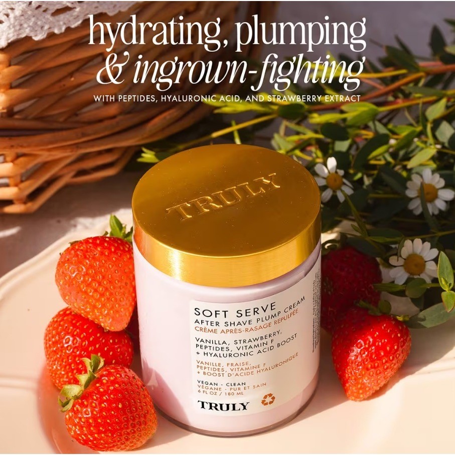 Truly Beauty Soft Serve After Shave Plump Cream 6oz Vanilla Strawberry New - View 6
