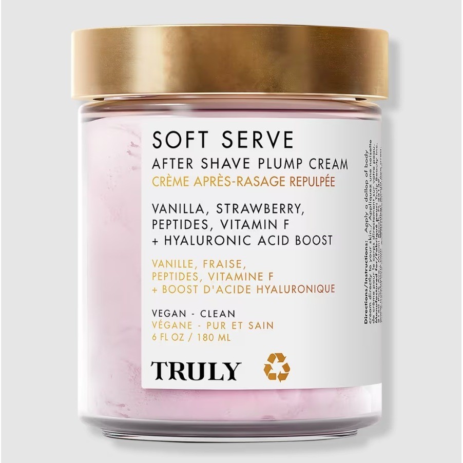 Truly Beauty Soft Serve After Shave Plump Cream 6oz Vanilla Strawberry New