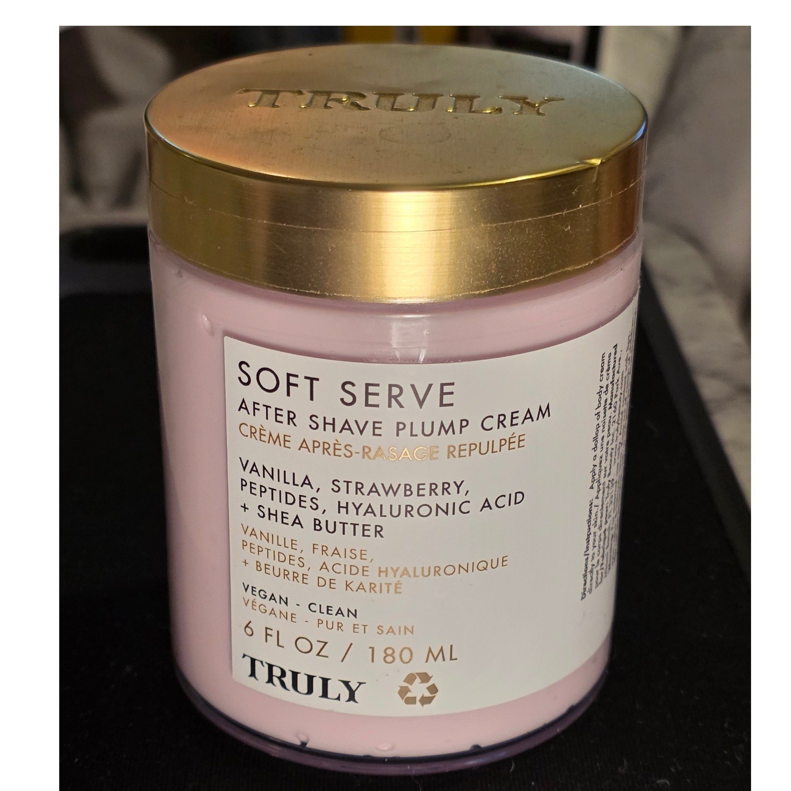 Truly Beauty Soft Serve After Shave Plump Cream 6oz Vanilla Strawberry New