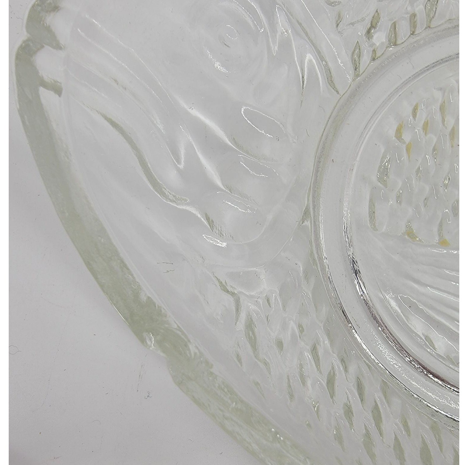 Set Of 3 Clear Glass Fish-Shaped Plates