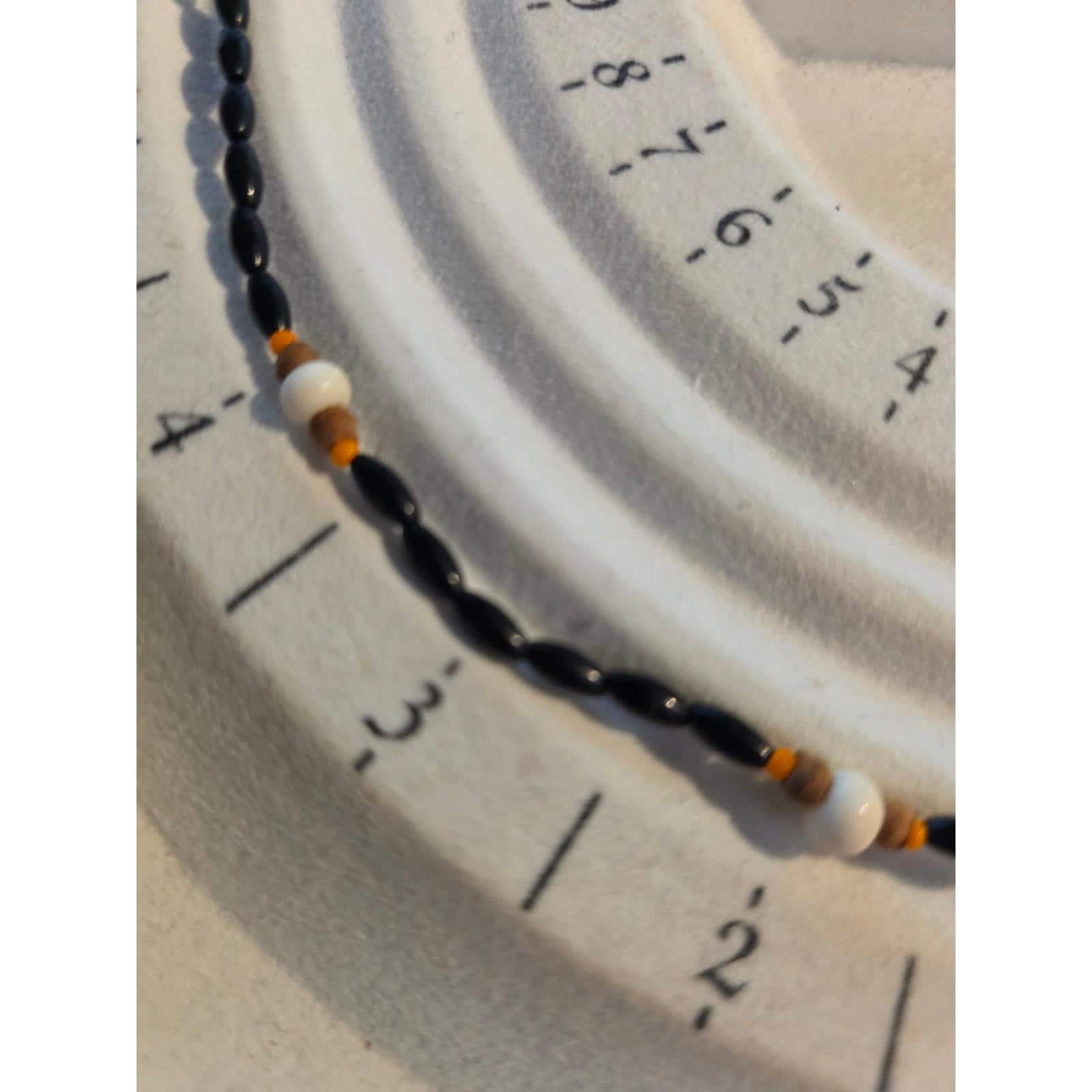Vintage Scrimshaw Robin Bird Necklace Bone Seed Signed Wanda Stone 1986 24" - View 5