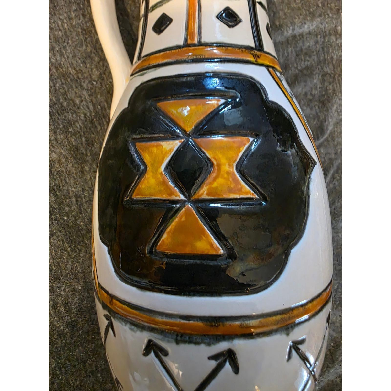 Vintage 1983 O.L. Konrad Studio Pottery Southwestern Thunderbird Vase 8.5" - View 8