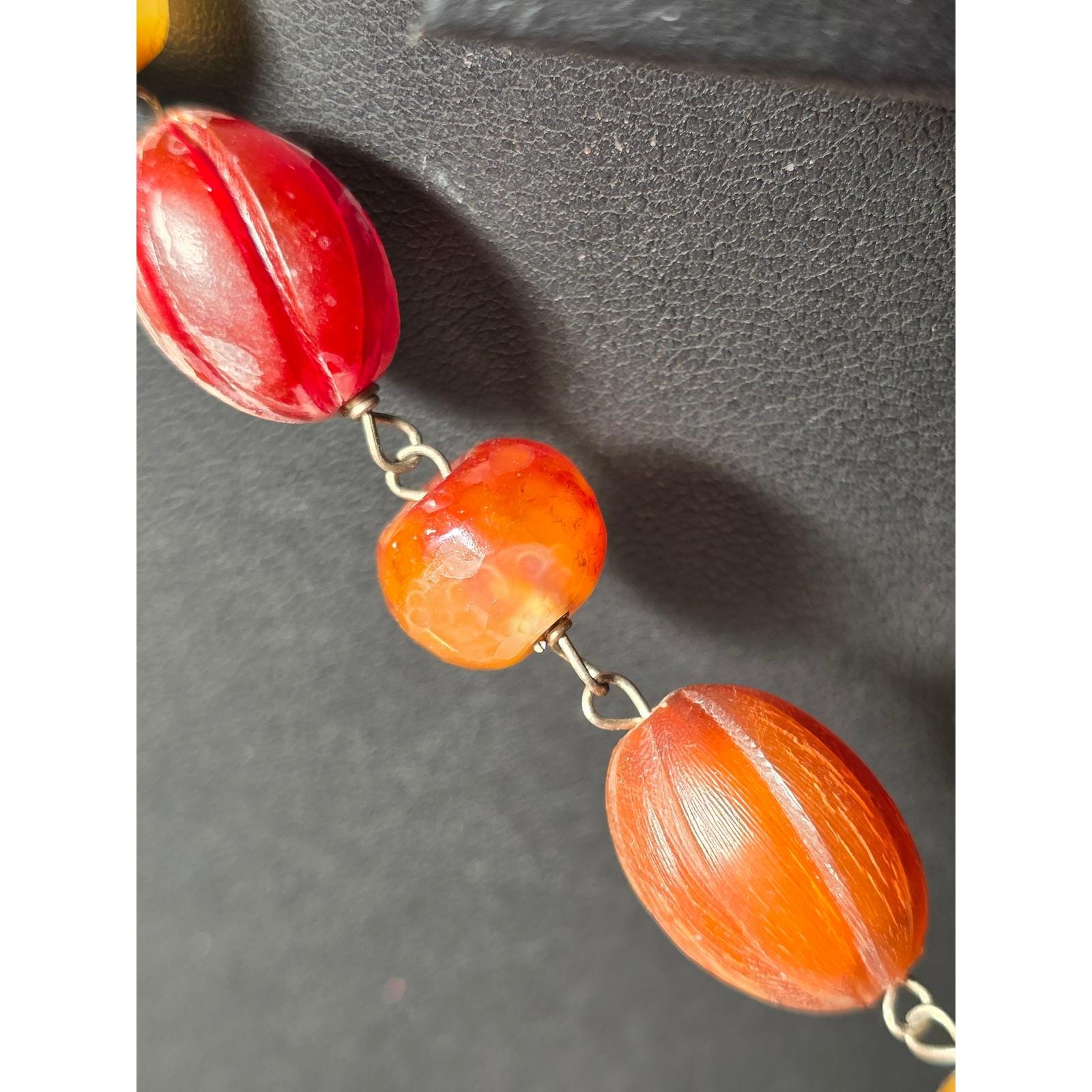 Smoky Quartz Intaglio Pendant Beaded Necklace Toggle Clasp - View 10