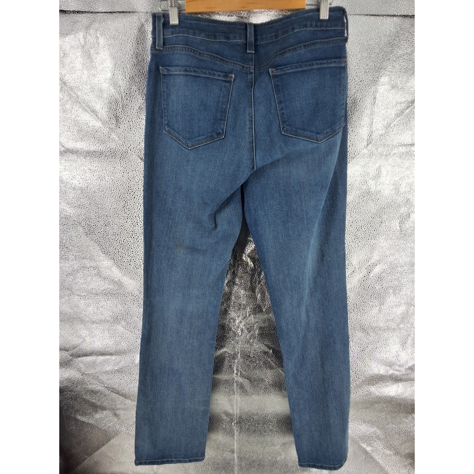 NYDJ Marilyn Straight Leg Jeans Womens 10 Medium Wash Blue Lift Tuck Denim - View 3