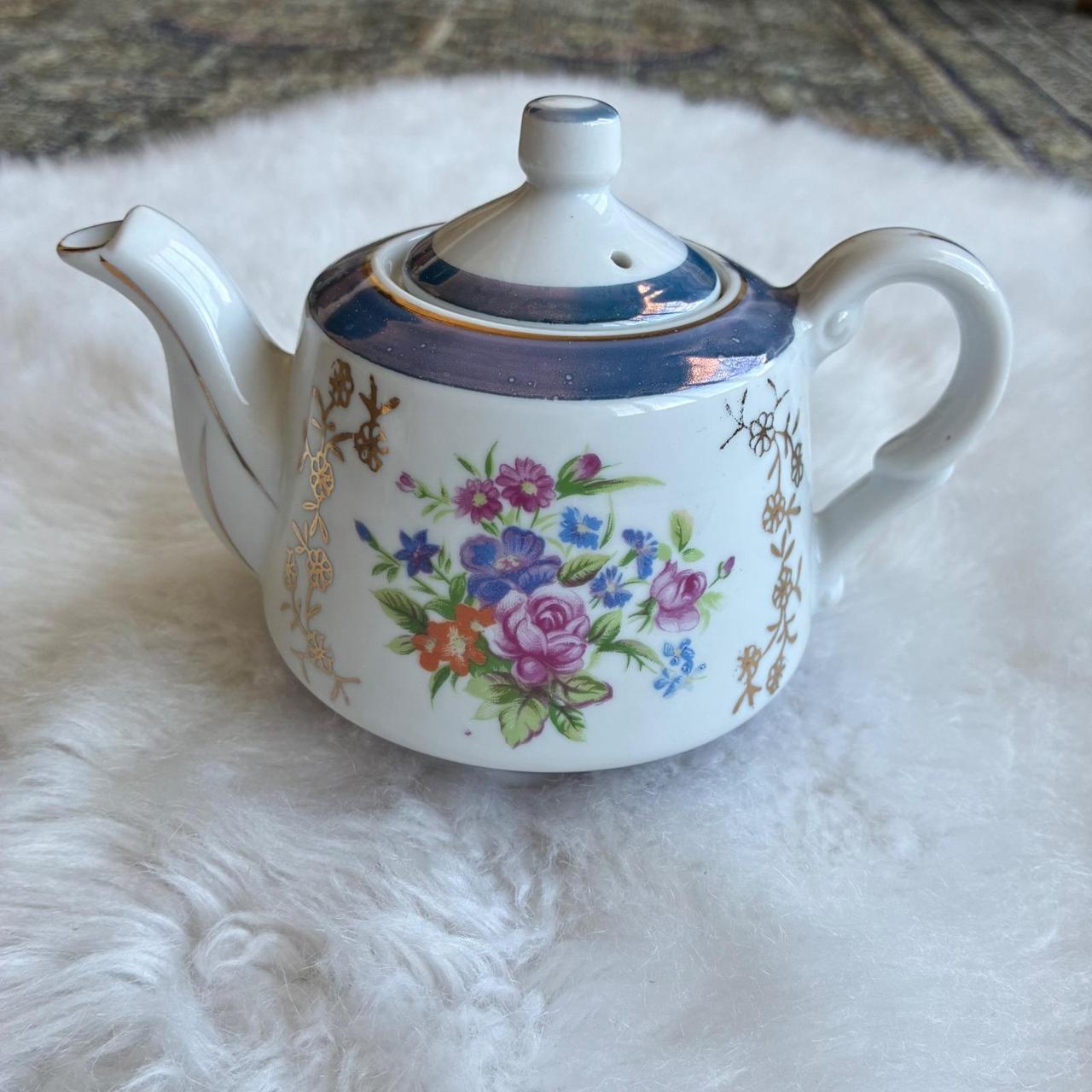 Vintage Roslyn Fine Bone China Tea Cup Saucer Set Blue Gold Gilt England - View 14