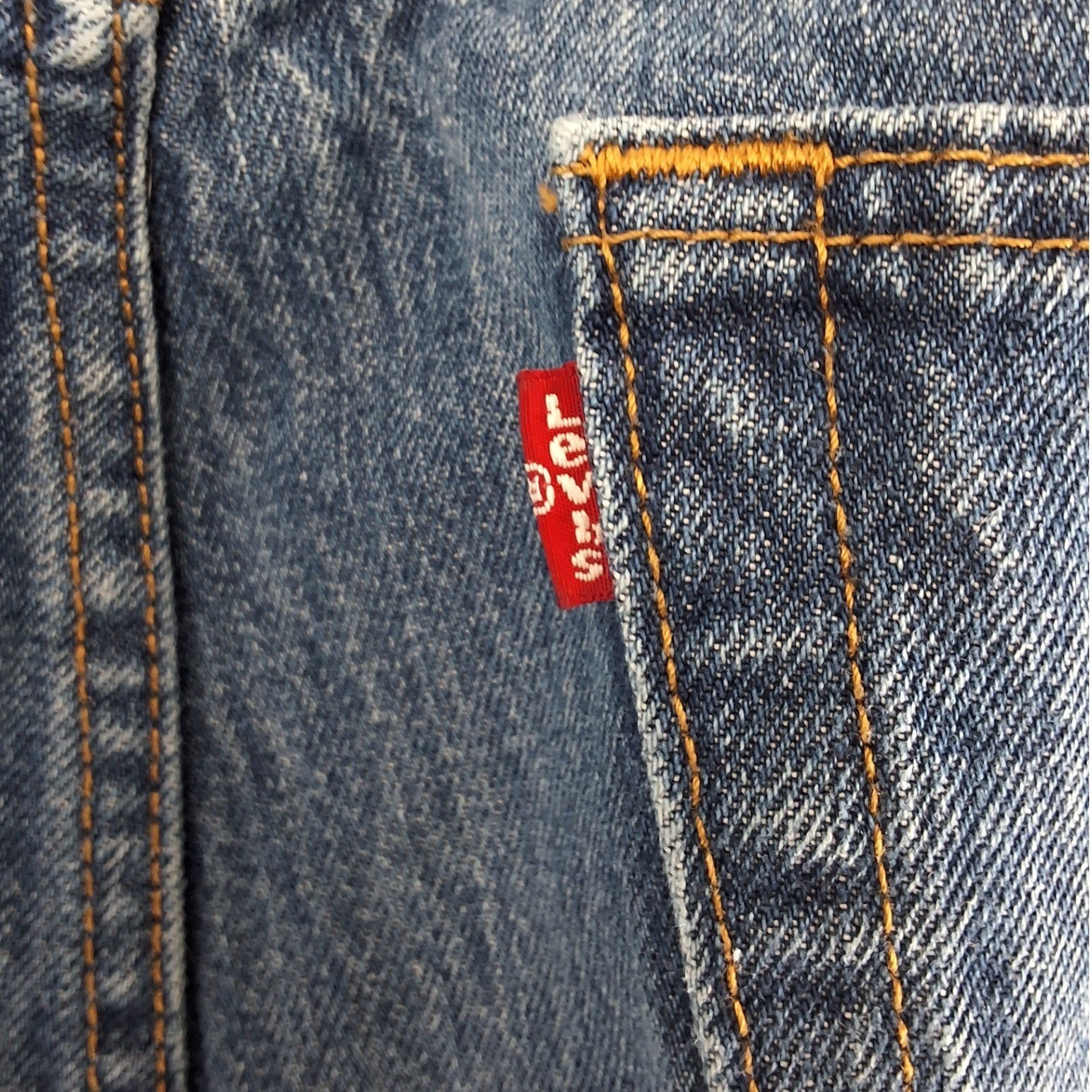 Levis 501 Original Fit Mens Jeans 42x30 Medium Wash Blue Button Fly Straight Leg - View 5