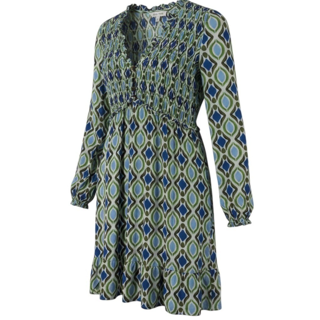 By Anthropologie Long-Sleeve V-Neck Ruffle Mini Dress - View 7
