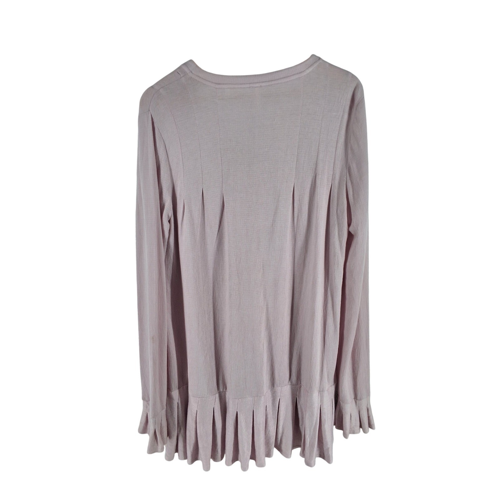 Free People Lavender Your Girl Ruffle Tunic Mini Dress Long Sleeve Top Large - View 7