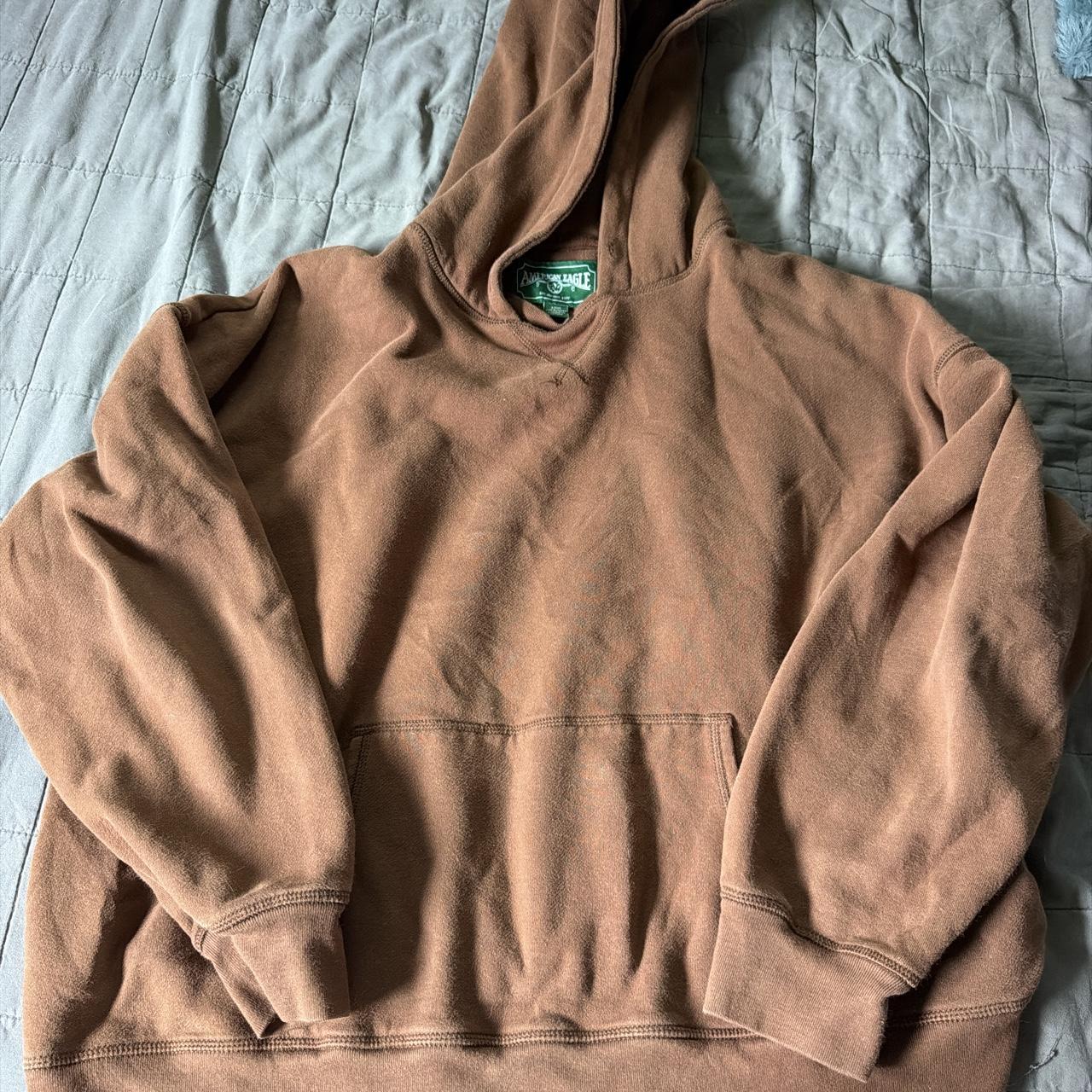 Arizona Jean Co Mens Hoodie L Burgundy Red Pullover Fleece Sweatshirt - View 10