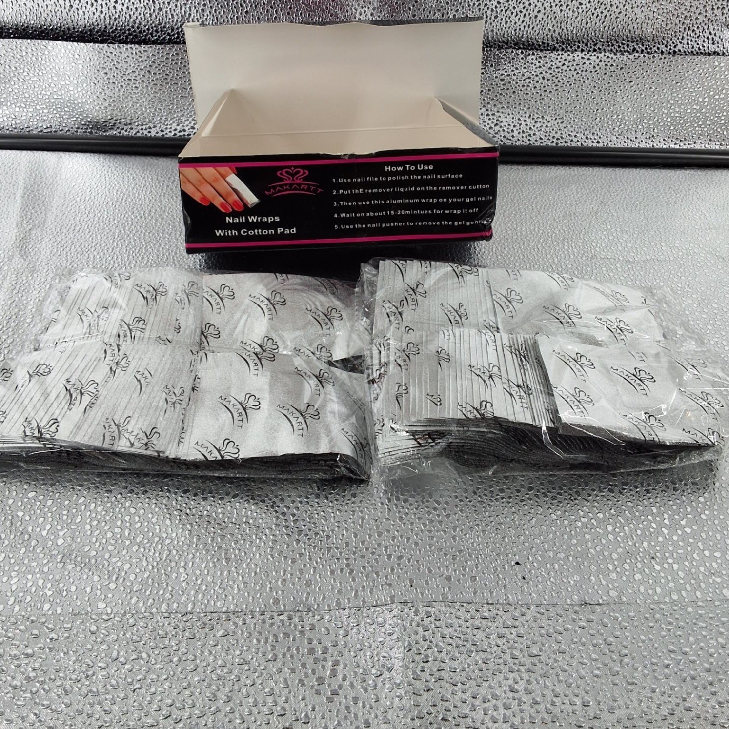 Makartt 200pcs Nail Gel Polish Remover Foil Wraps Soak Off Cotton Pads Set F0347 - View 4