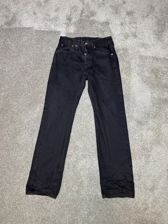 Levis 501 Original Fit Mens Jeans W42 L30 Medium Wash Blue Button Fly Straight - View 7