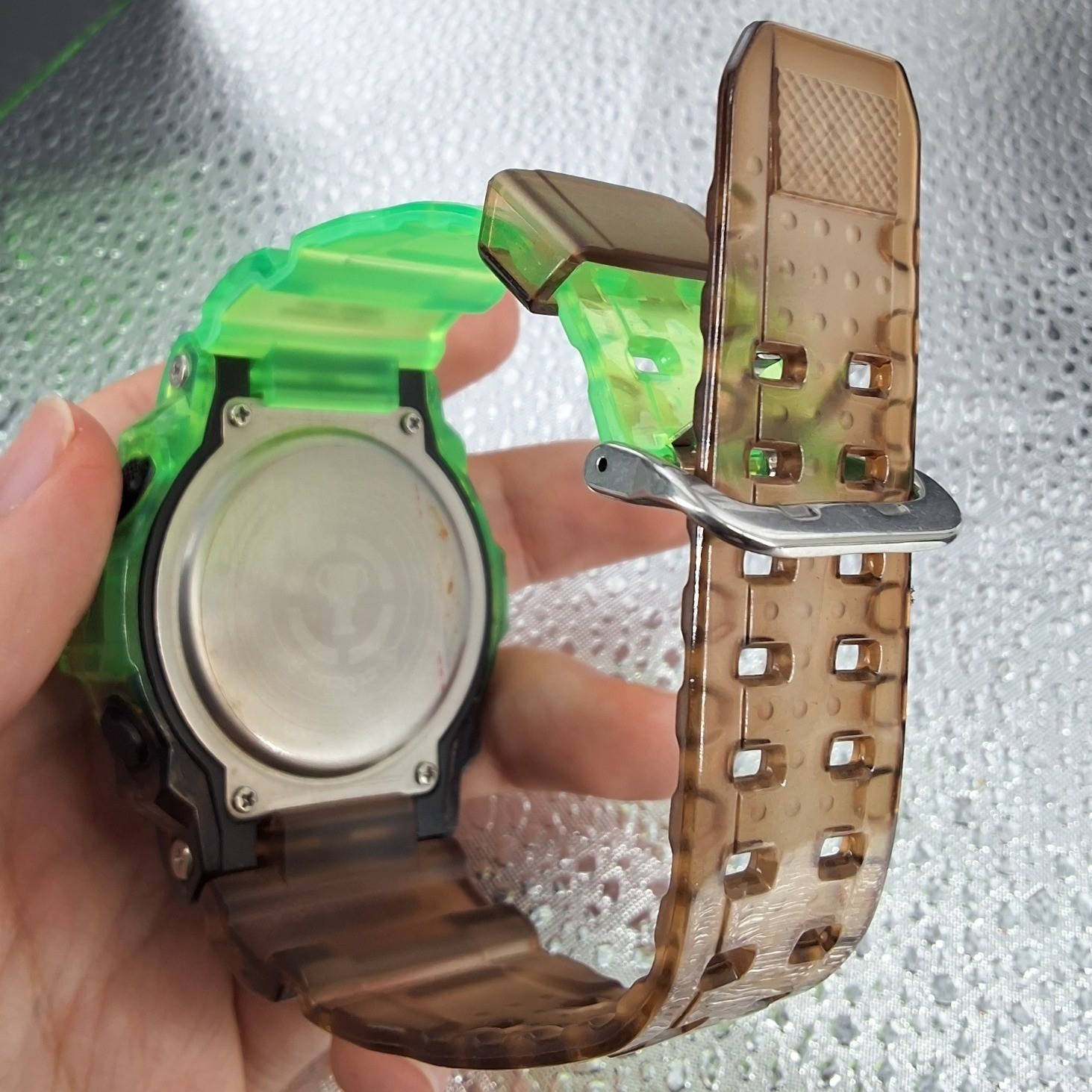 Game Theory Radioactive Digital Watch Neon Green Translucent Chronograph Box Tin - View 6