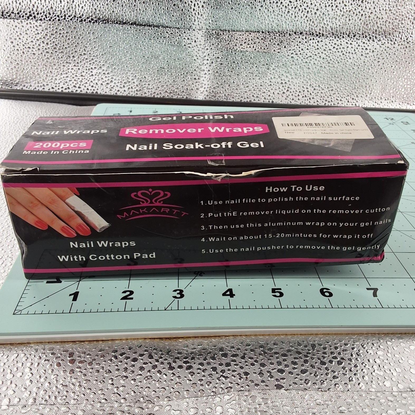 Makartt 200pcs Nail Gel Polish Remover Foil Wraps Soak Off Cotton Pads Set F0347